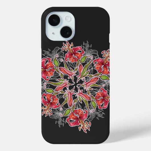 Bloeiende Lily Flower Collage Case-Mate iPhone Case (Achterkant)