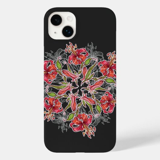 Bloeiende Lily Flower Collage Case-Mate iPhone Case (Achterkant)