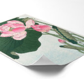 Bloeiende lotusbloemen van Ohara Koson (1920-1930) Poster (Hoek)