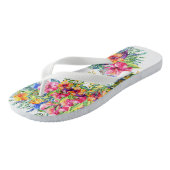 Bloeiende mooie tropische bloemen Teenslippers (Schuin)