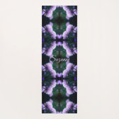 Bloeiende Paarse Scallion Abstract gepersonaliseer Yogamat (Achterkant)