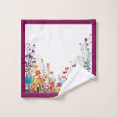Bloeiende Paarse tuin Bad Handdoek (Wasdoekje)