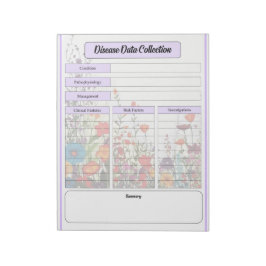 Bloeiende Paarse tuin _ Disease Data Collectie Notitieblok