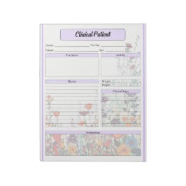 Bloeiende Paarse tuin Notitieblok