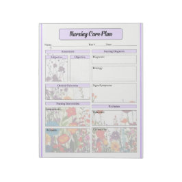 Bloeiende Paarse tuin _ Nursing Care Plan Notitieblok