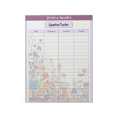 Bloeiende Paarse Tuin_ Symptoomtracker Notitieblok (Gedraaid)