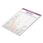 Bloeiende Paarse Tuin_ Symptoomtracker Notitieblok (Schuin)
