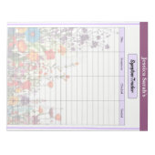 Bloeiende Paarse Tuin_ Symptoomtracker Notitieblok (Voorkant)