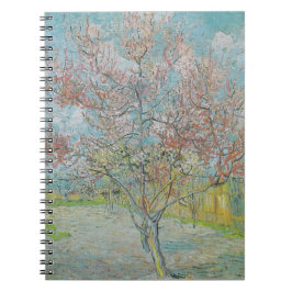 bloeiende perzikboom notitieboek