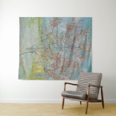 bloeiende perzikboom wandkleed (In Situ (horizontaal))