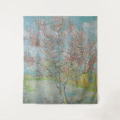 bloeiende perzikboom wandkleed (Voorkant)