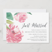 bloeiende pioen | Post Wedding Brunch Uitnodiging (Voorkant)