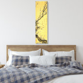 Bloeiende pruim van Hokusai Canvas Afdruk (Insitu (Slaapkamer))