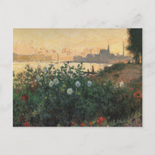 Bloeiende rivieroever, Argenteuil - Claude Monet - Briefkaart