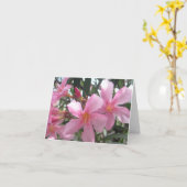 Bloeiende roze bloemen kaart (Gele Bloem)