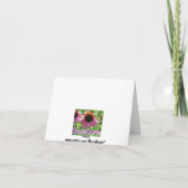 Bloeiende roze bloemen kaart (Achterkant)