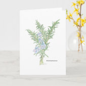 Bloeiende rozemarijn kunst kaart (Gele Bloem)