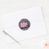 Bloeiende Rozen AI-kunst Ronde Sticker (Envelop)