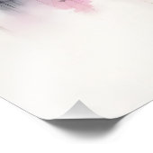 Bloeiende Sakura over River Ink Schilderen Foto Afdruk (Hoek)