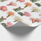 Bloeiende sappige planten cadeaupapier (Hoek)