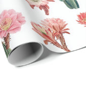 Bloeiende sappige planten cadeaupapier (Rol Hoek)