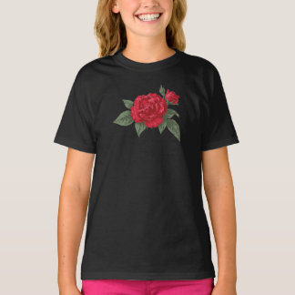Bloeiende scharlaken roos t-shirt