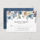 Bloeiende schoonheid | Bruiloft RSVP Kaart (Voorkant / Achterkant)