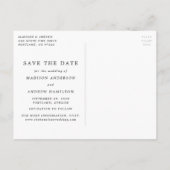 Bloeiende Script Foto Bewaar de Datum Aankondigingskaart (Achterkant)