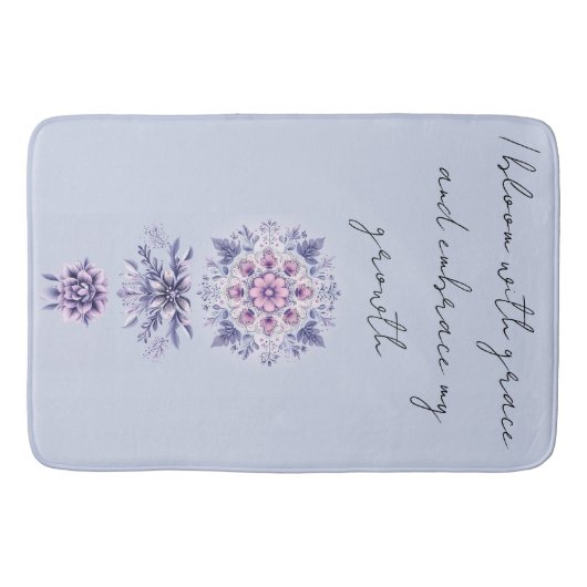 Bloeiende sereniteit Mandala Bath Mat (Voorkant)
