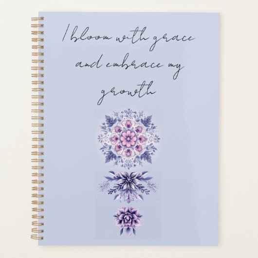 Bloeiende Serenity Mandala Planner (Voorkant)