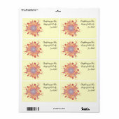 Bloeiende Sun Fractal Label (Full Sheet)