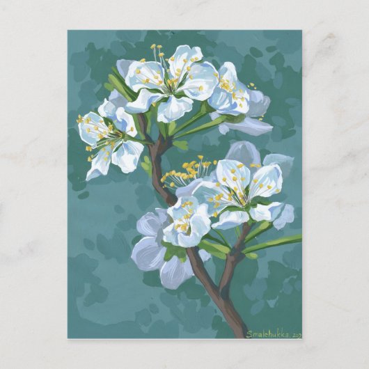 Bloeiende tak van de appelboom briefkaart (Voorkant)