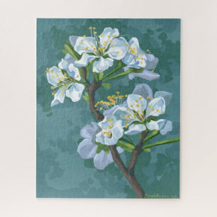 Bloeiende tak van de appelboom legpuzzel