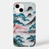 Bloeiende takken en mistige pieken Case-Mate iPhone case (Achterkant)