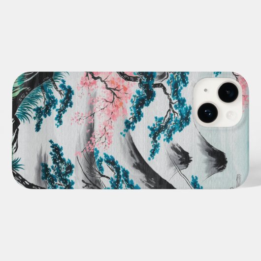 Bloeiende takken en mistige pieken Case-Mate iPhone case (Achterkant (horizontaal))