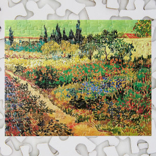 Bloeiende tuin met pad door Vincent van Gogh Legpuzzel