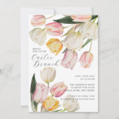 Bloeiende tulpen Paasbrunch Kaart (Voorkant)