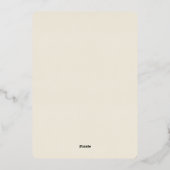 Bloeiende varens bruiloft folie uitnodiging (Achterkant)