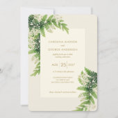 Bloeiende varens bruiloft uitnodiging 2 (Voorkant)