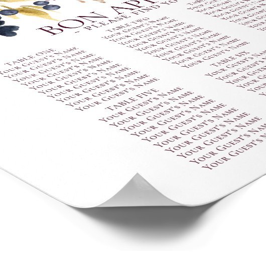 Bloeiende vijgen | Moody Rustic Fruit 8 Tafel Zitp Poster (Hoek)