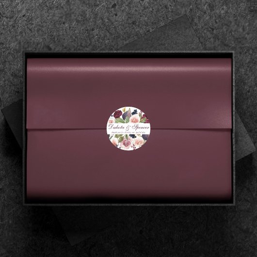 Bloeiende vijgen | Moody rustiek fruit dank u voor Ronde Sticker