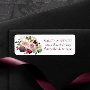 Bloeiende vijgen   Moody rustiek fruit Elegante bl Etiket