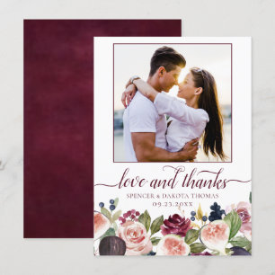 Bloeiende vijgen   Moody rustieke elegante bloemfo Bedankkaart