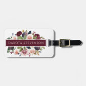 Bloeiende vijgen | Moody rustieke fruitbloesem op  Bagagelabel (Voorkant horizontaal)