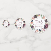 Bloeiende vijgen | Moody rustieke Monogram krans Confetti (Achterkanten)