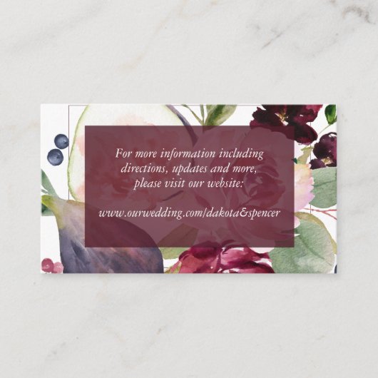 Bloeiende vijgen | Rustic Fruit Moody Blossom Webs Informatiekaartje (Voorkant)