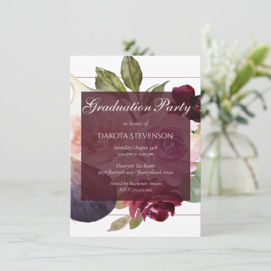 Bloeiende vijgen | Rustiek Fruit Blossoms Afstuder Kaart (Staand voorkant)