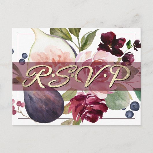 Bloeiende vijgen | Rustiek fruit Moody Blossoms RS Briefkaart (Voorkant)