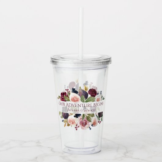 Bloeiende vijgen | Rustieke fruitbloesem Keepsake Acryl Drinkbeker (Voorkant)