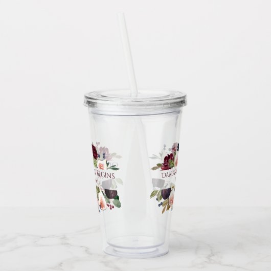 Bloeiende vijgen | Rustieke fruitbloesem Keepsake Acryl Drinkbeker (Links)